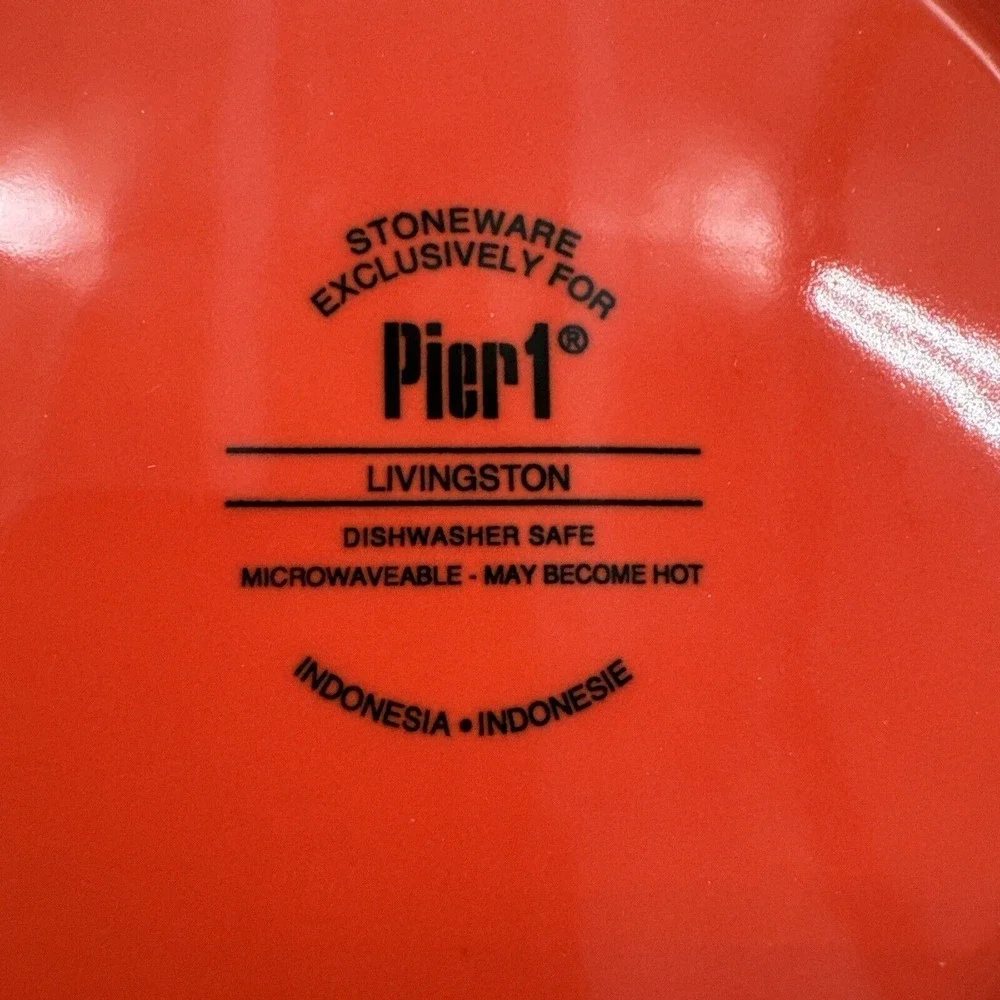 Salad‎ Plates Set of 3 Pier 1 Imports Stoneware Livingston 8